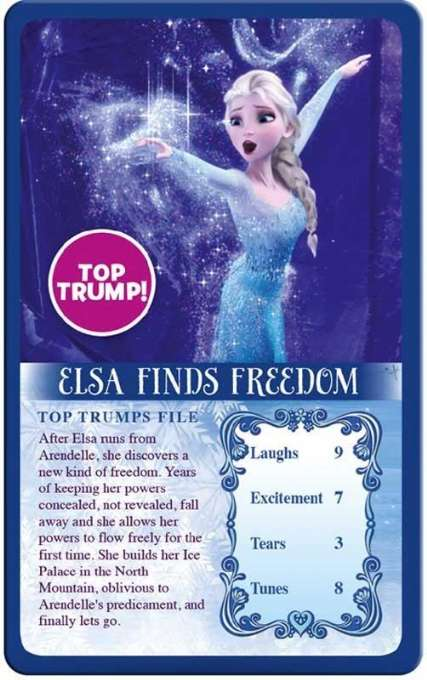 Disney Frost Top Trumps -kortti version 2