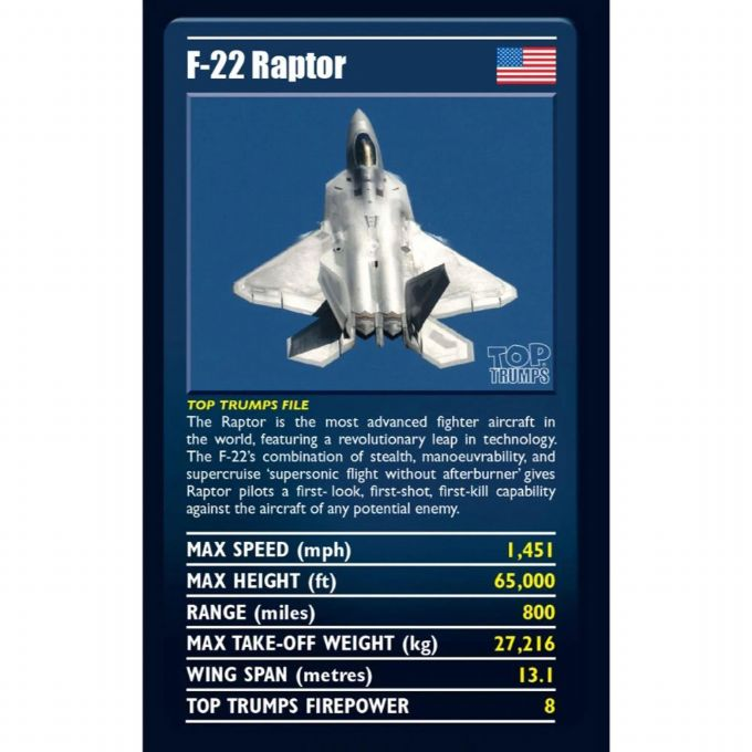Top Trump Military Jet version 3