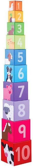 Stacking blocks with numbers and animals version 1