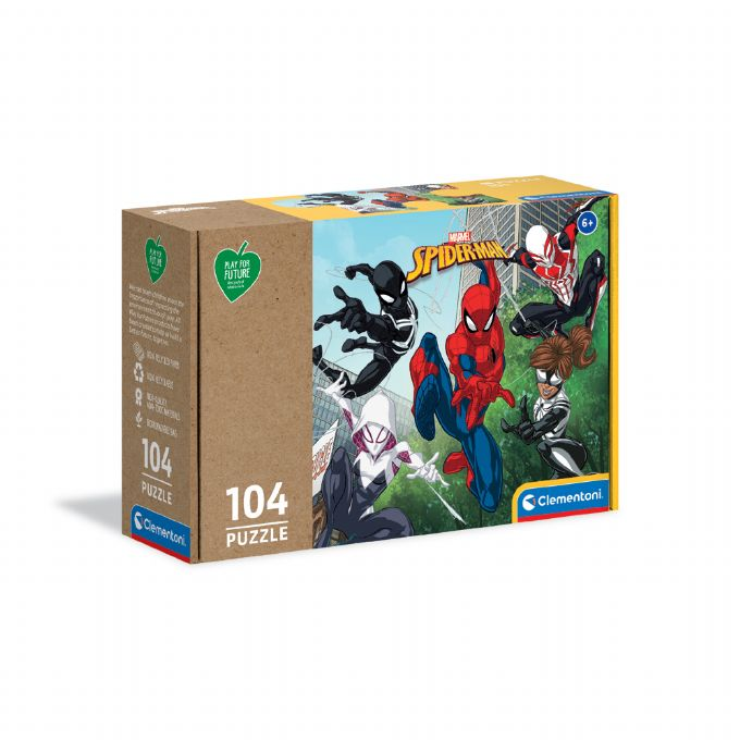 Spiderman puslespil 104 brikker version 1