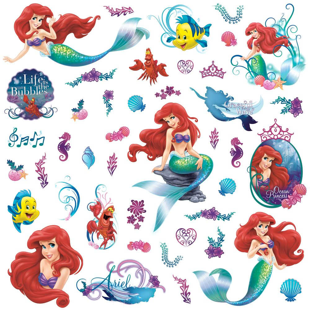 Den Lille Havfrue Ariel wallstickers