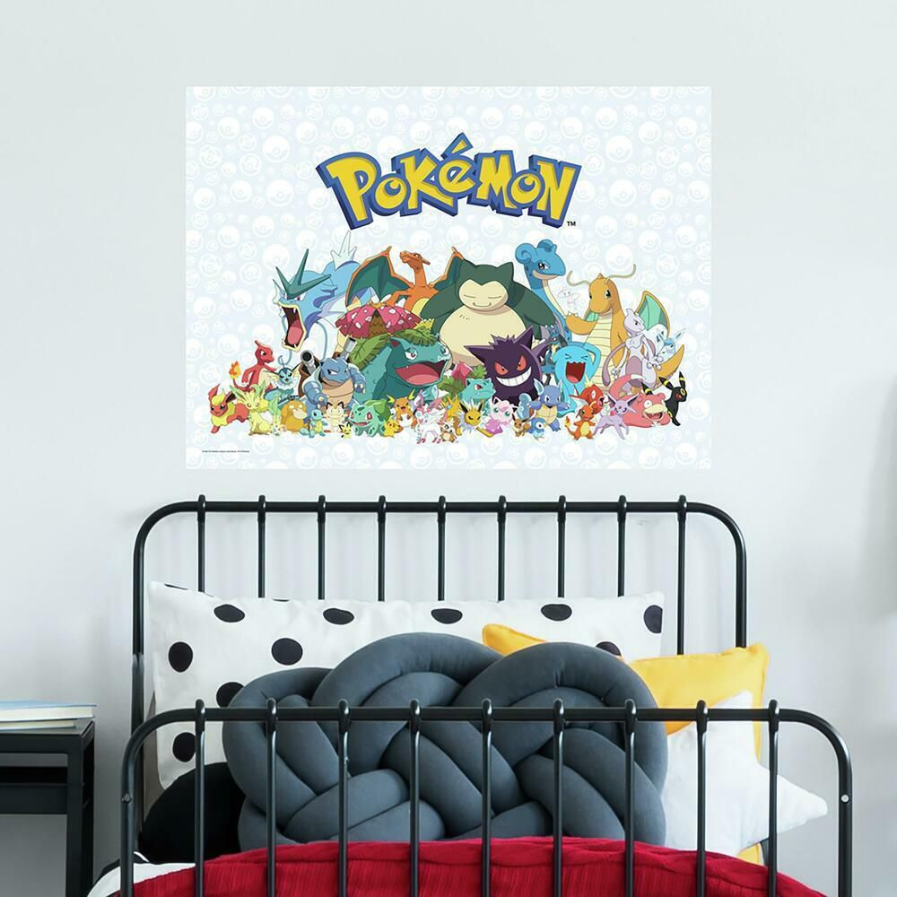 Pokemon Kæmpe Wallsticker 65x90 cm