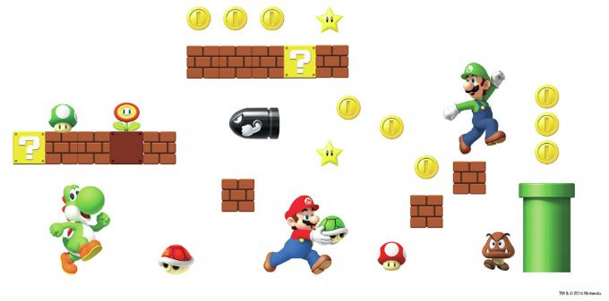 Mario Kart Bygg en scen vggdekaler version 2
