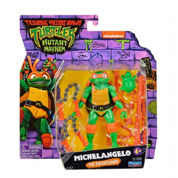 Kilpikonnat Mutant Mayhem Michelangelo Figuuri version 2