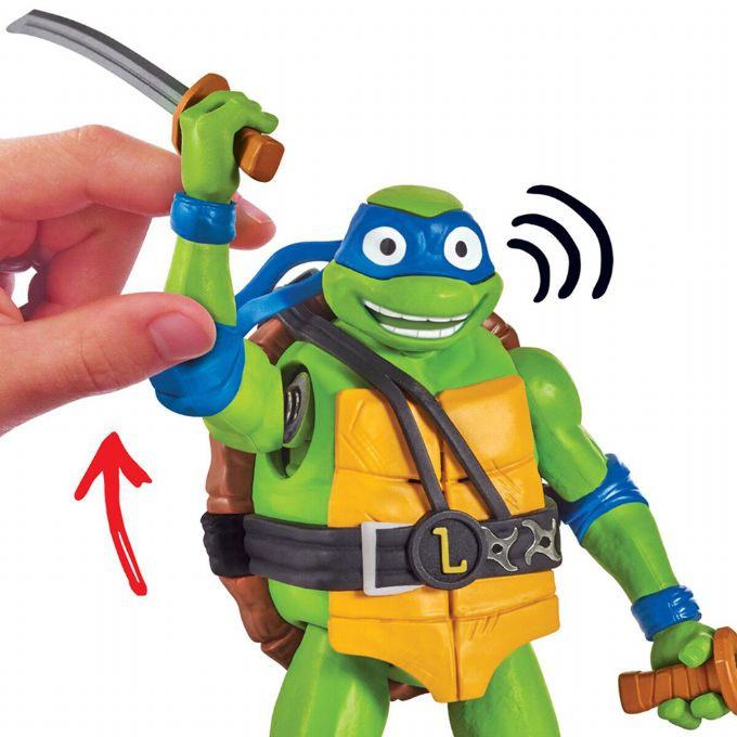 Kilpikonnat -elohahmo Ninja huutaa Leonardoa version 3