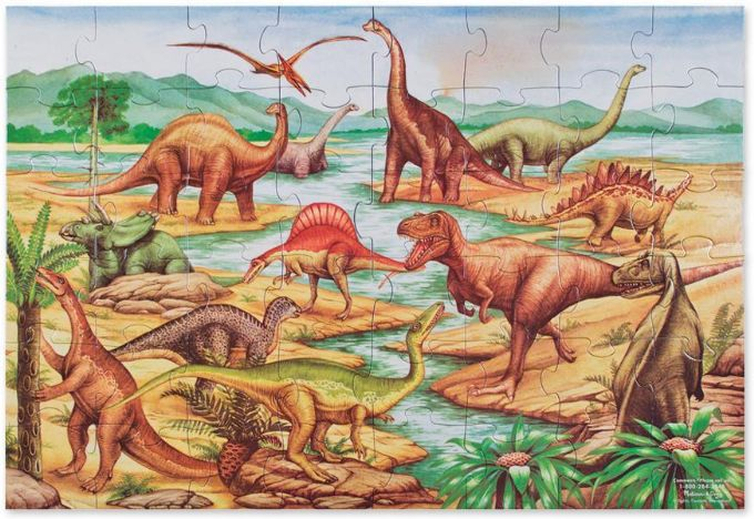 Gulvpuslespil med Dinosaurer, 48 brikker version 1