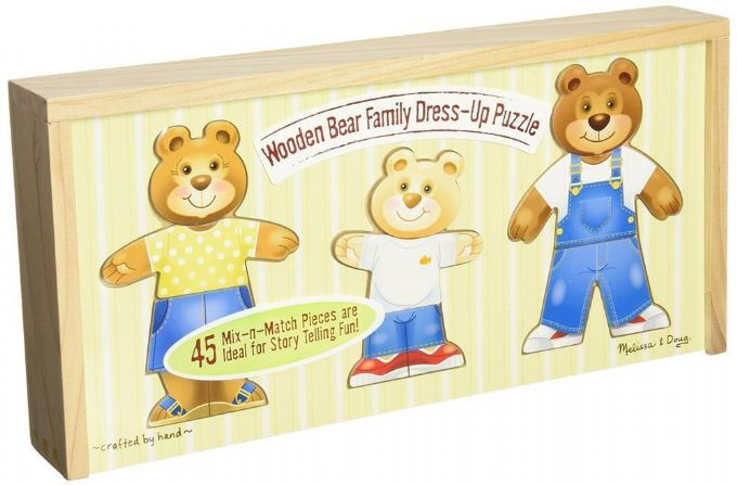 Wooden Bear Family Dress-Up Puzzle version 2