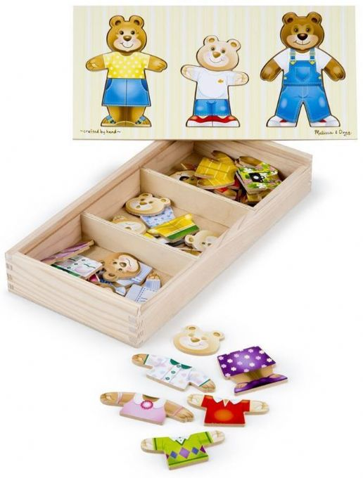 Wooden Bear Family Dress-Up Puzzle version 5
