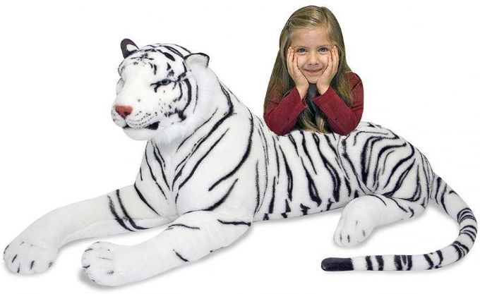 Plysch vit tiger version 2