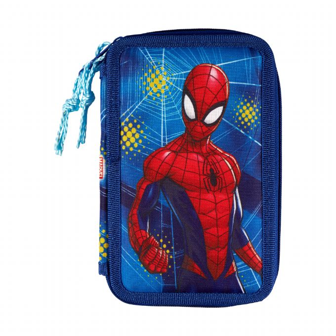 Spiderman dobbelt pennal med innhold version 1