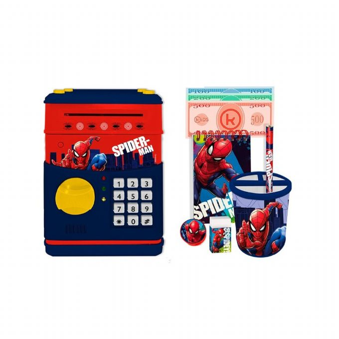 Spiderman-kassakaappi tarvikkeineen version 1