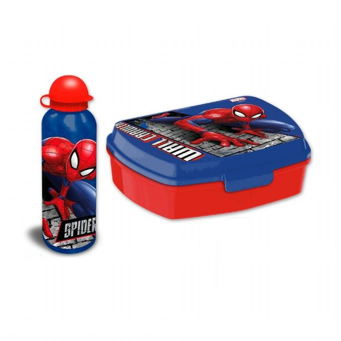 Spiderman Lunch Box and Drink Can version 1