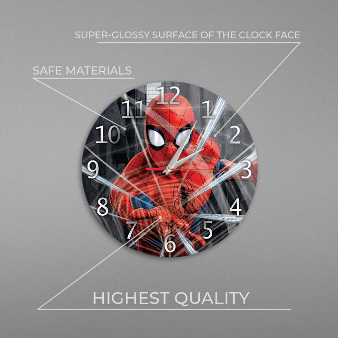 Spiderman Black Analog Wall Clock version 3