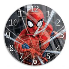 Spiderman Black Analog Wall Clock