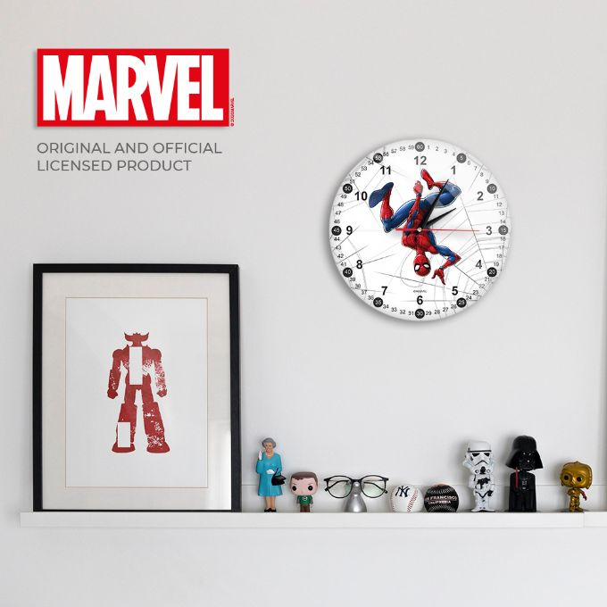 Spiderman valkoinen analoginen seinkello version 4