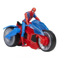 Spiderman-Figur und Motorrad