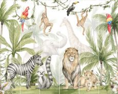 Dschungel-Safari-Hintergrundbi