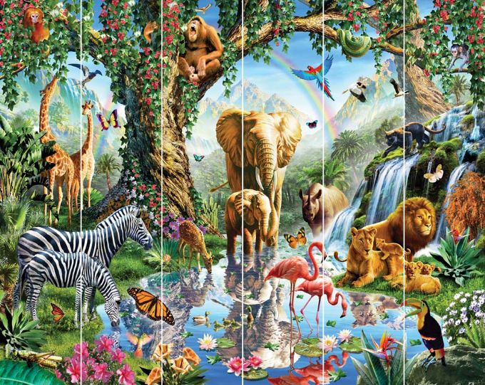 Jungle Vandfald Tapet 243x305 cm version 2