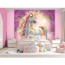 Precious stone unicorn wallpaper 244x305 cm