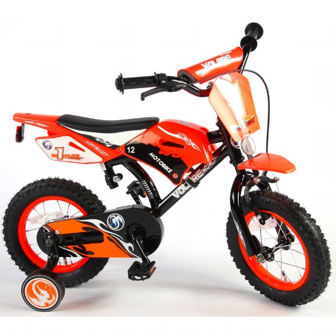 Barncykel Motorcykel 12 tum orange version 2