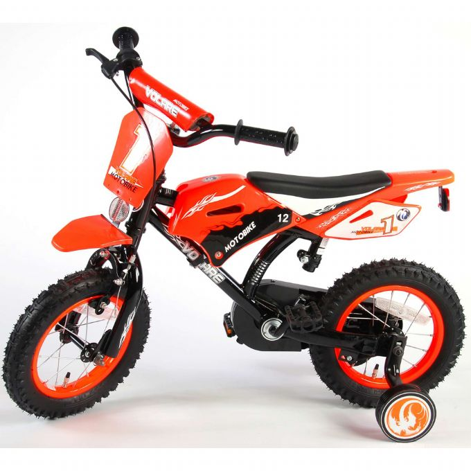 Barncykel Motorcykel 12 tum orange version 7