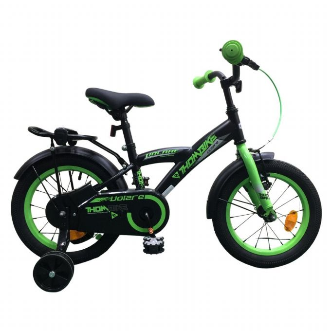 Se Volare - Børnecykel Med Støttehjul - 14'' - Thombike - Grøn hos Eurotoys