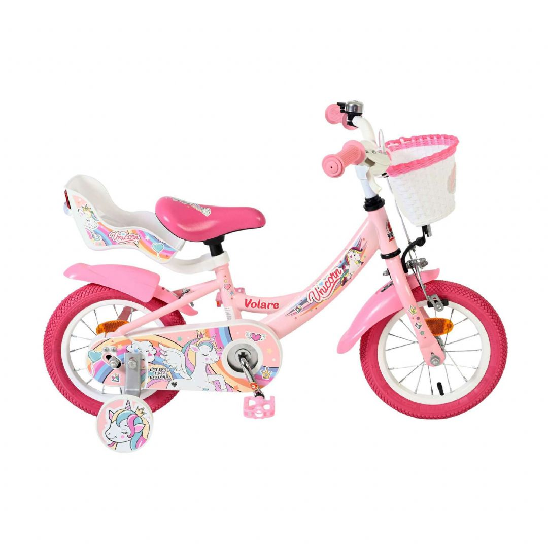 Unicorn cykel 12 tommer Pink