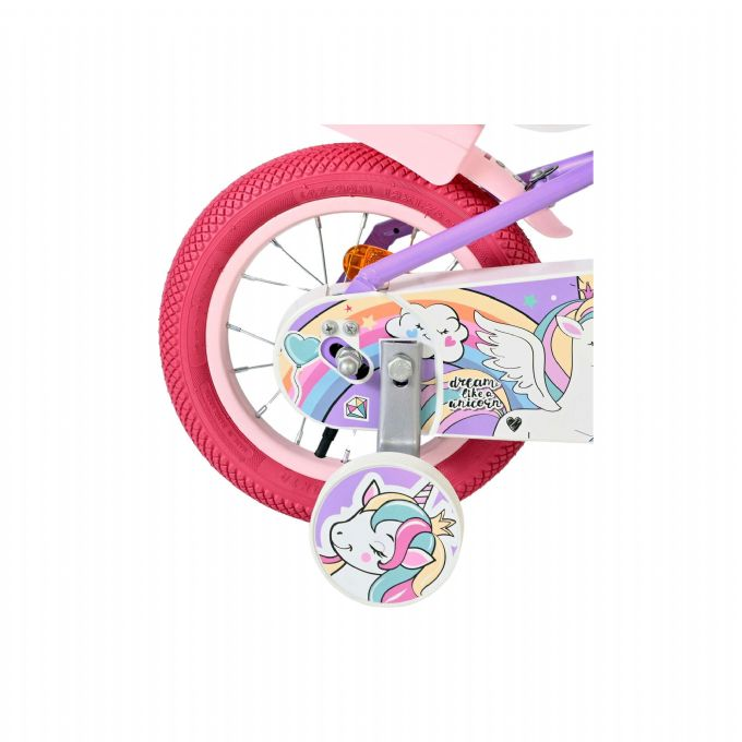 Unicorn cykel 12 tommer lila version 2