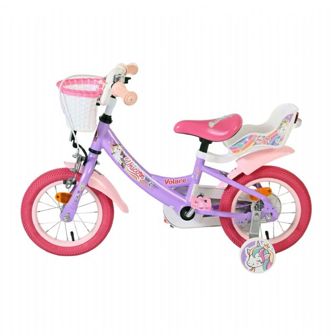 Unicorn cykel 12 tommer lila version 7