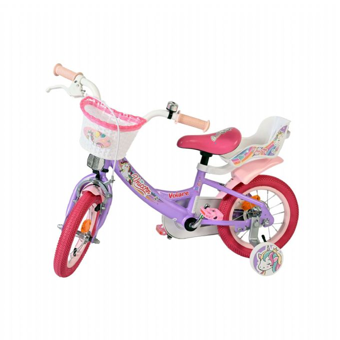 Unicorn cykel 12 tommer lila version 8