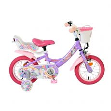 Unicorn cykel 12 tommer lila