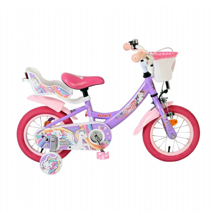 Unicorn cykel 12 tommer lila version 1