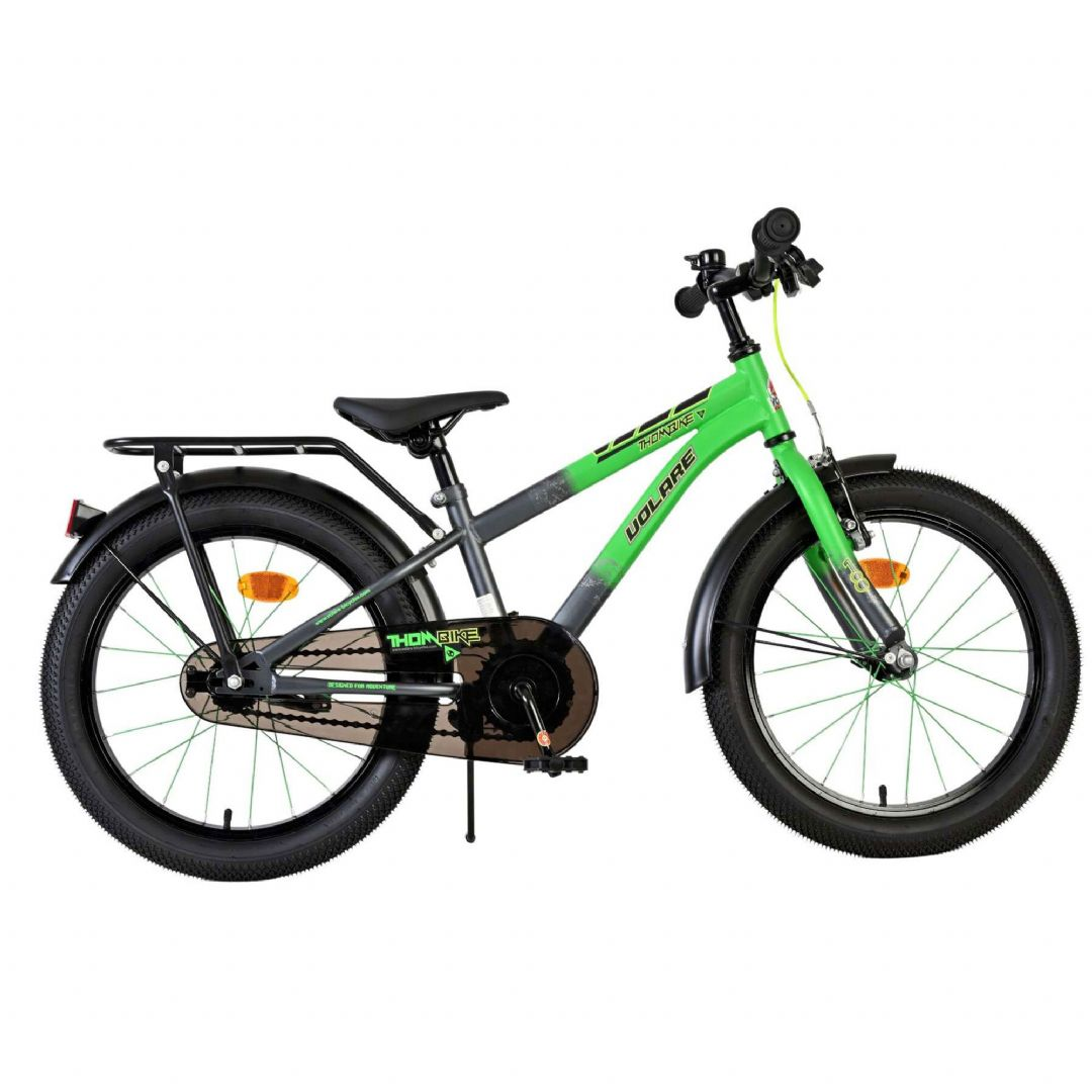 Volare Thombike Børnecykel - 18", Med Aftagelige Støttehjul - Grøn