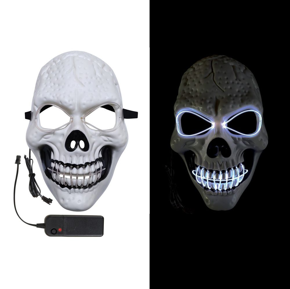 Maske med LED - skelet