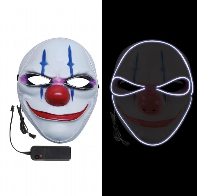Maske med LED - klovn version 1