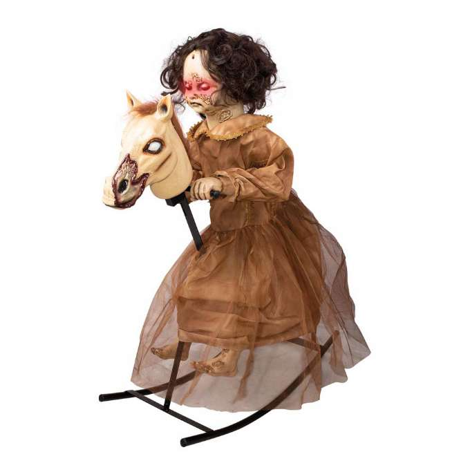 Animated Little Girl on Rocking Horse version 2