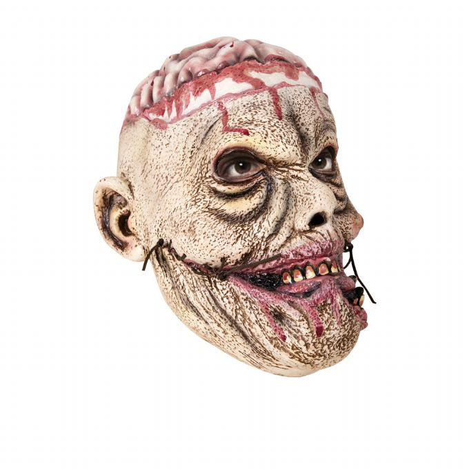 Zombie med hjerne latexmaske version 1