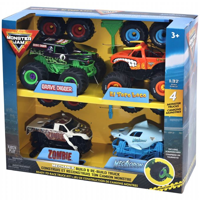 Monster Jam Mechanix 4-pack 1:32 version 2