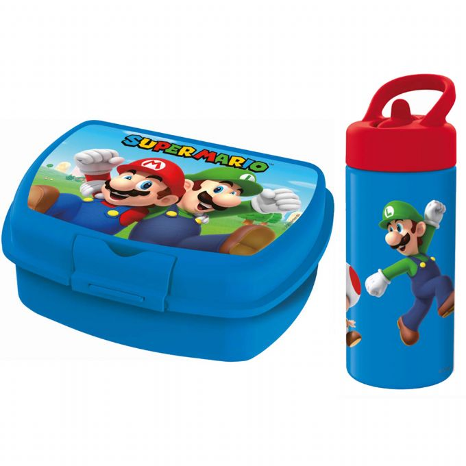 Super Mario lounaslaatikko ja vesipullo version 1