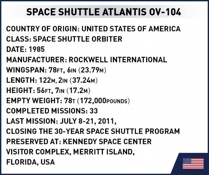 NASA rymdfrjan Atlantis version 11
