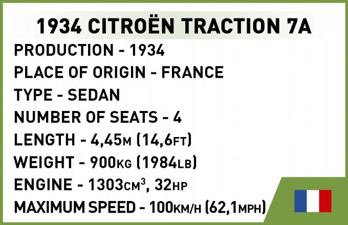 Citroen Traction 7A - 1934 malli version 7