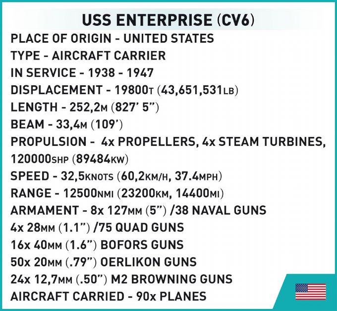 USS Enterprise CV-6 version 10