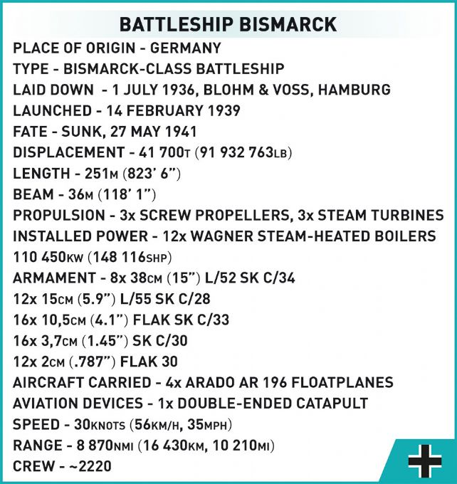 Bismarck Krigsskib Executive Edition version 12
