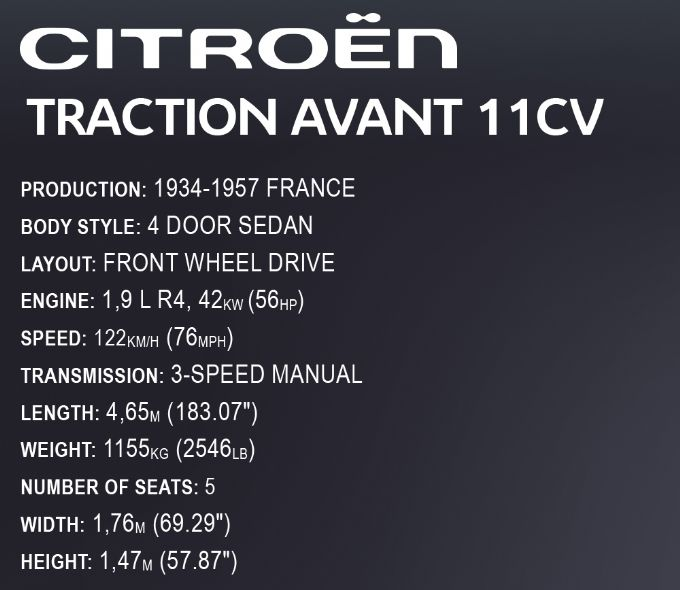 Citroen Traction Avant 11CC version 11