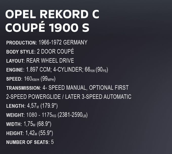 Opel Rekord C Coupe - Executive Edition version 12