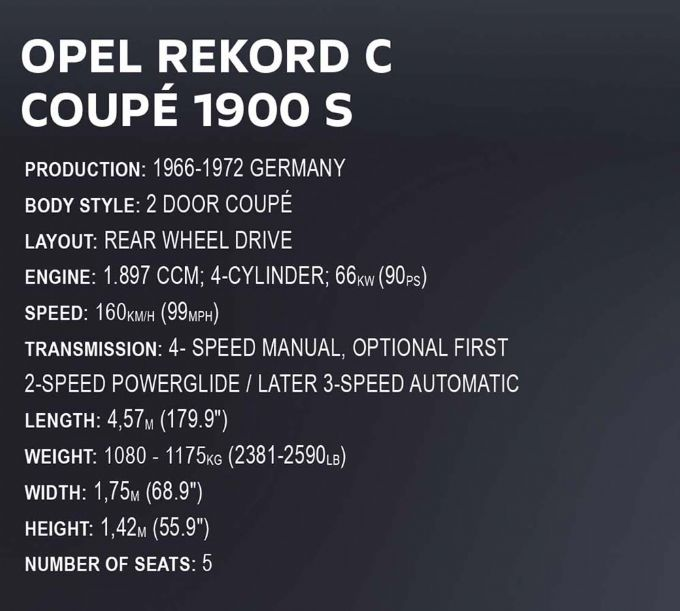 OPEL RECORD C COUPE version 11