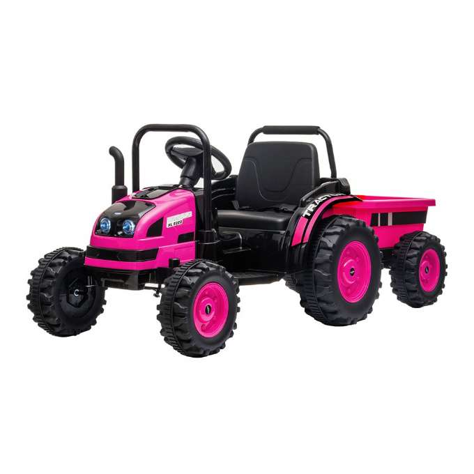 Traktor mit Anhnger 12V Pink version 1