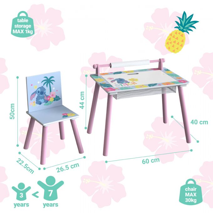 Disney Stitch Aktivitetsbord inkl. stol version 3