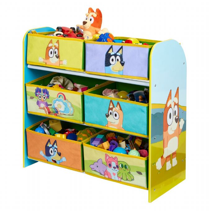 Bluey Bookcase with 6 Baskets version 3