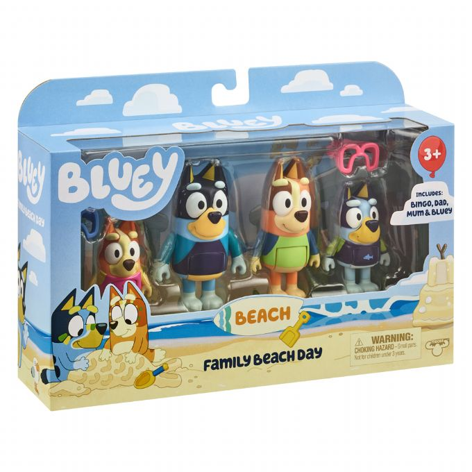 Bluey Family Beach Figures 4 pakke version 2